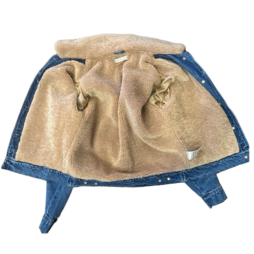 Anthropologie Pilcro Faux Sherpa Collar Denim Button Up Jean Jacket Size‎ Small - Picture 12 of 16